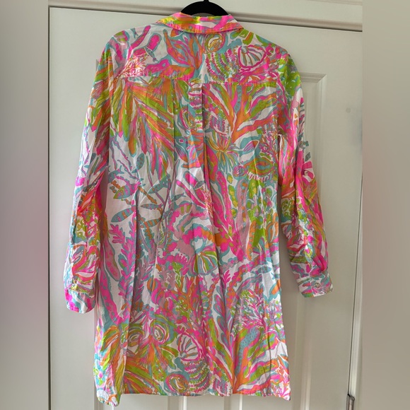 Lilly Pulitzer Jupiter Island Tunic SZ M Scuba To Cuba - Picture 5 of 16